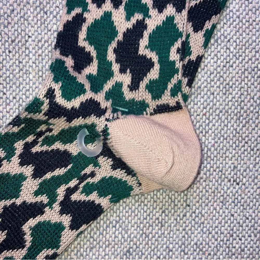 Vintage Hanes Duck Camouflage Camo Green Beige Men's Crew Socks 10-13 New